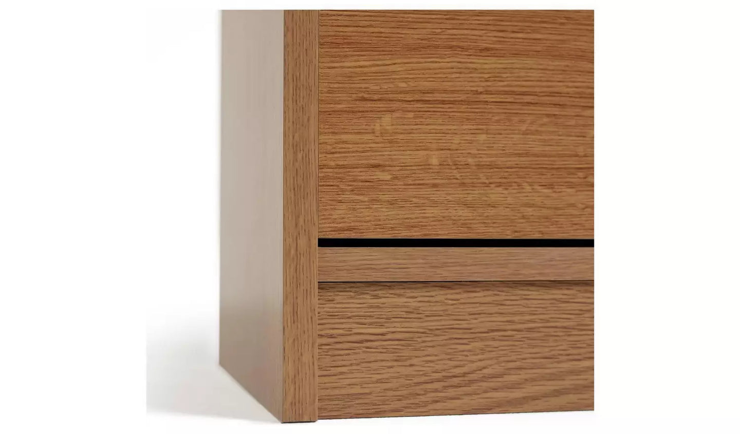 Assembled Corner 2 Door TV Unit - Oak